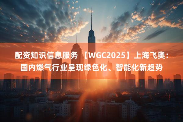 配资知识信息服务 【WGC2025】上海飞奥：国内燃气行业呈现绿色化、智能化新趋势