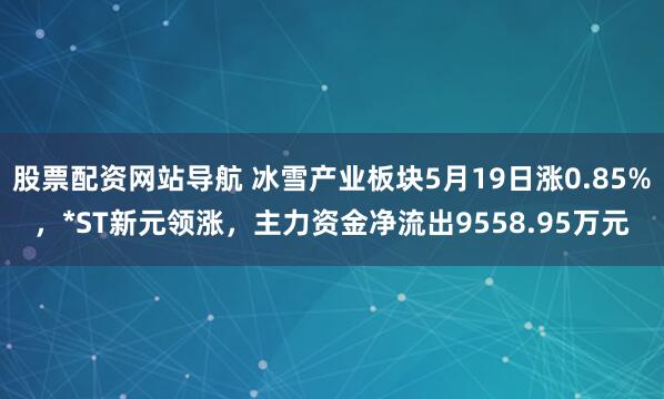 股票配资网站导航 冰雪产业板块5月19日涨0.85%，*ST新元领涨，主力资金净流出9558.95万元